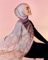 The Gardenia Satin Shawl - Bellflower The Gardenia Satin Shawl - Bellflower