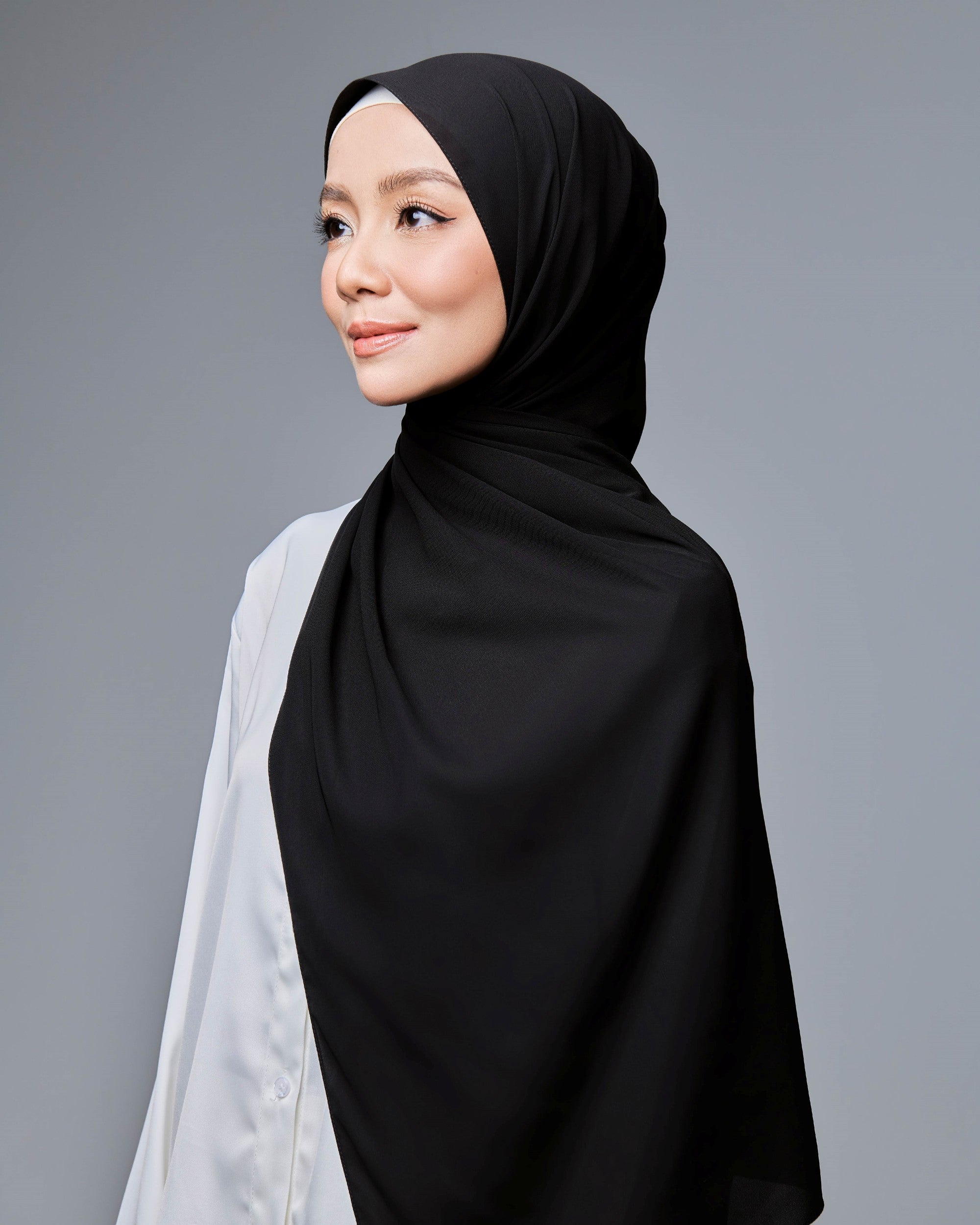 All Day Chiffon Shawl  - Black Pearl