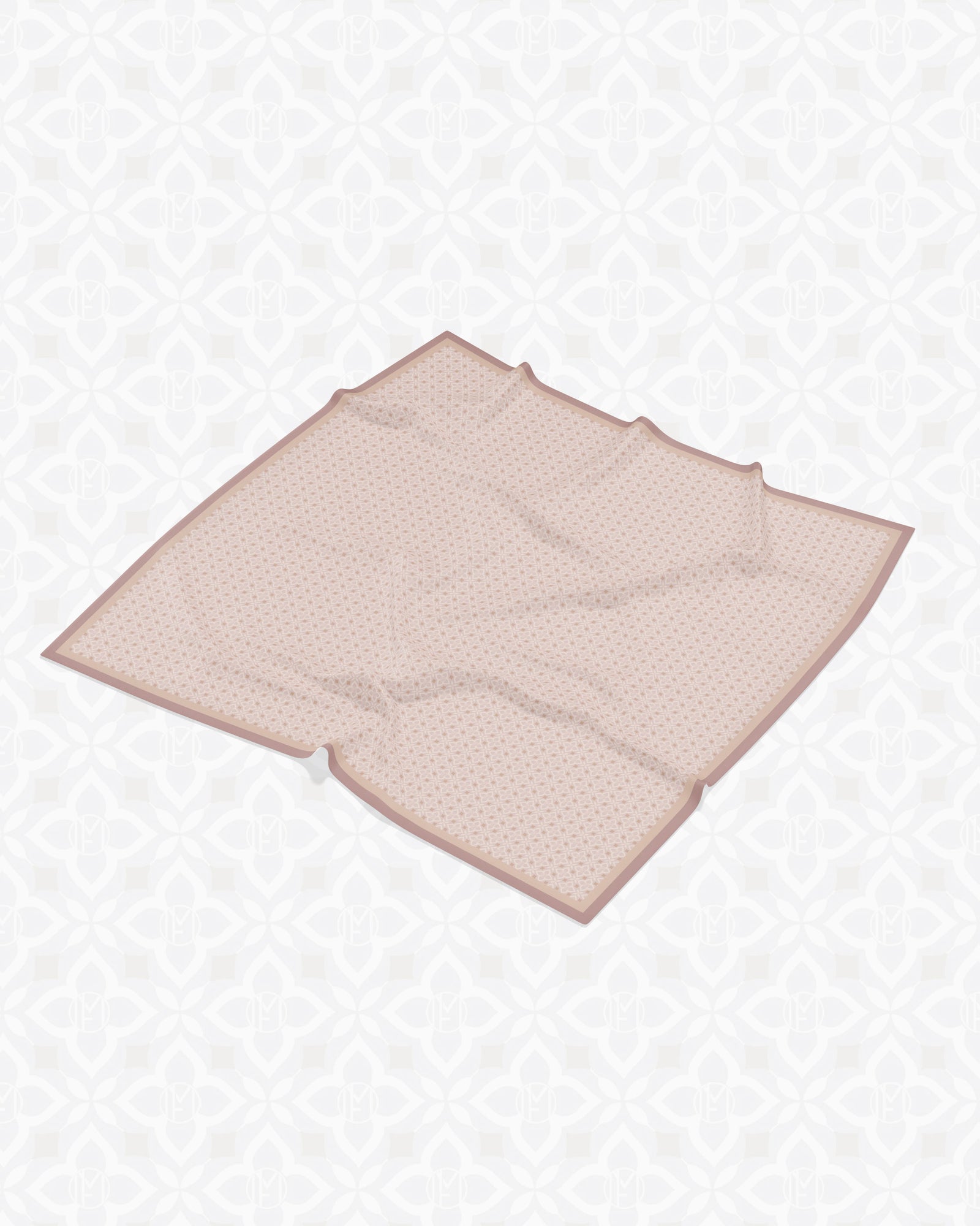 Clover Voile Square - Dusty Pink