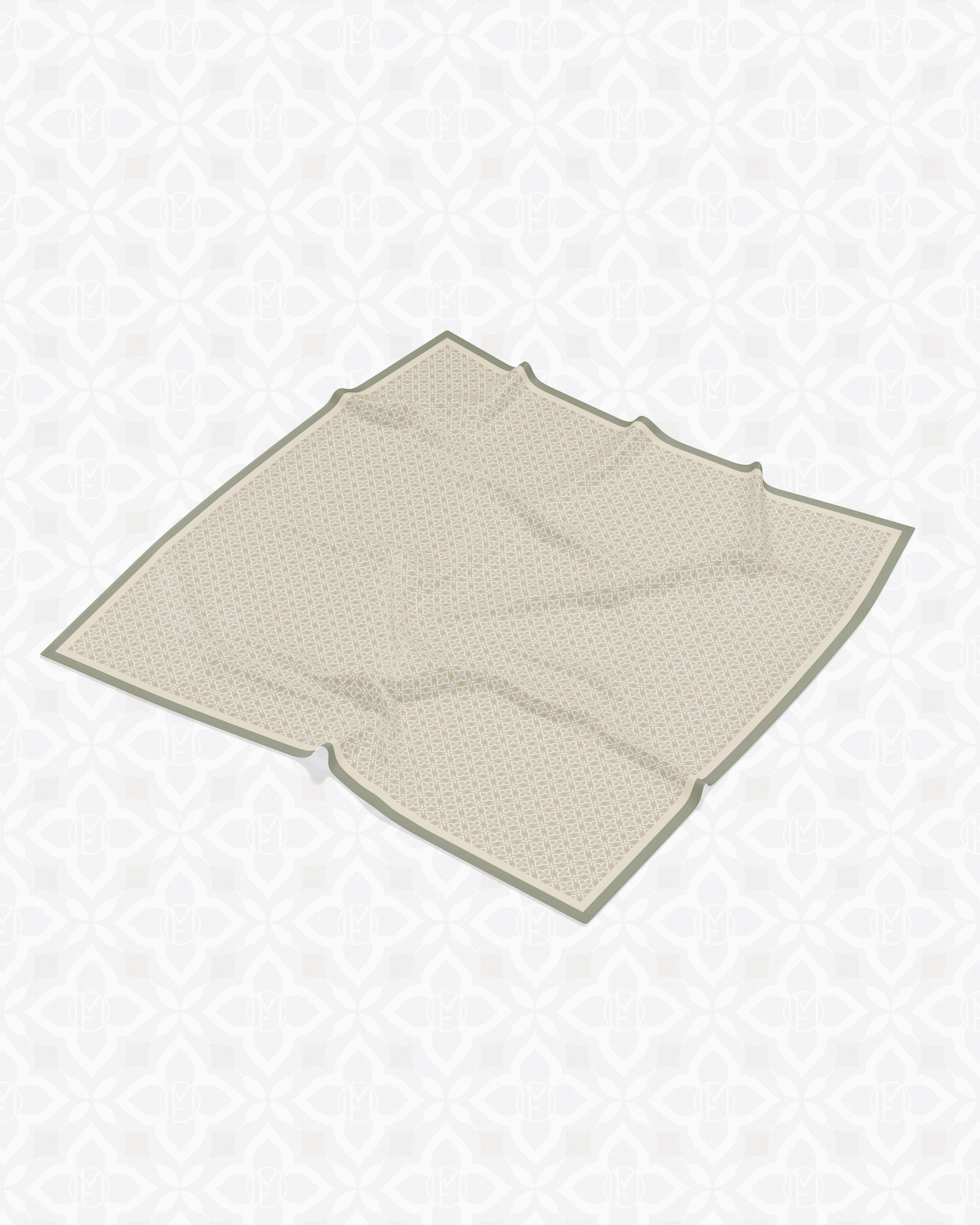 Clover Voile Square - Hay