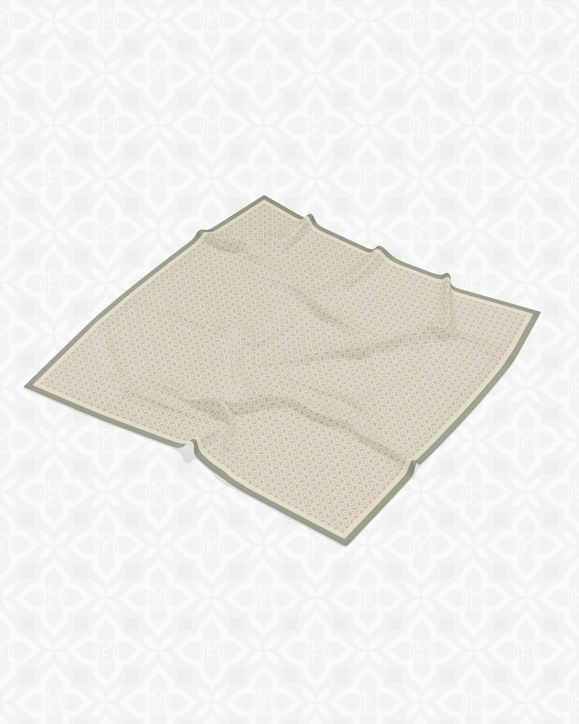 Clover Voile Square - Hay