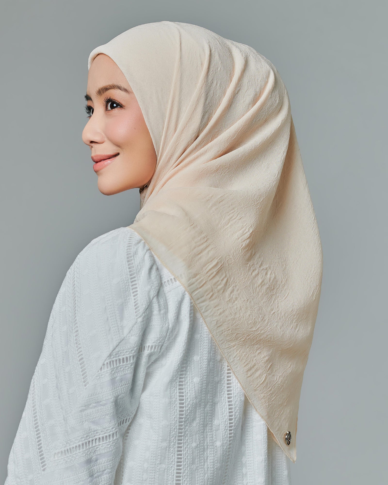 MF Square Chiffon - Ecru