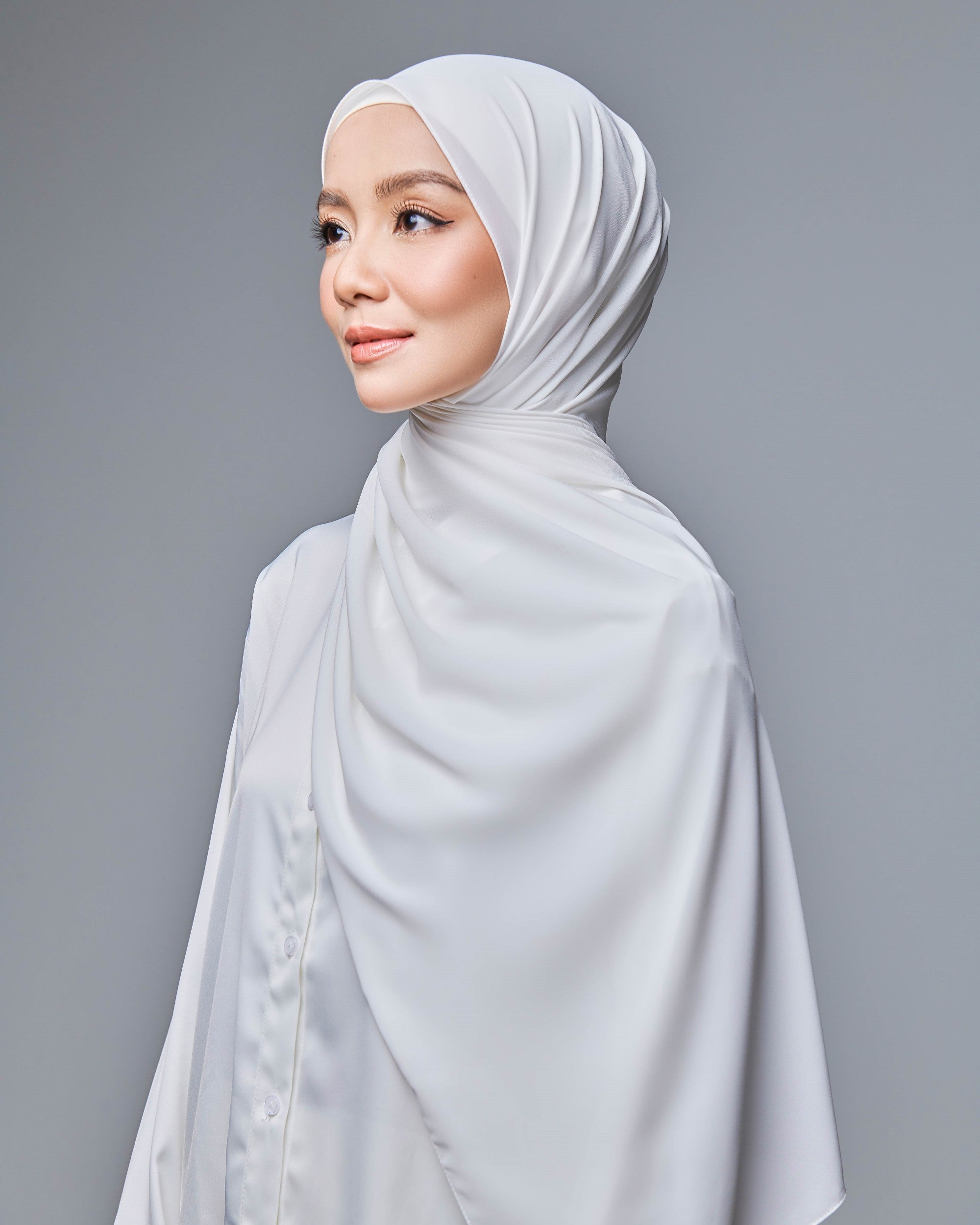 All Day Chiffon Shawl  - White Chalk