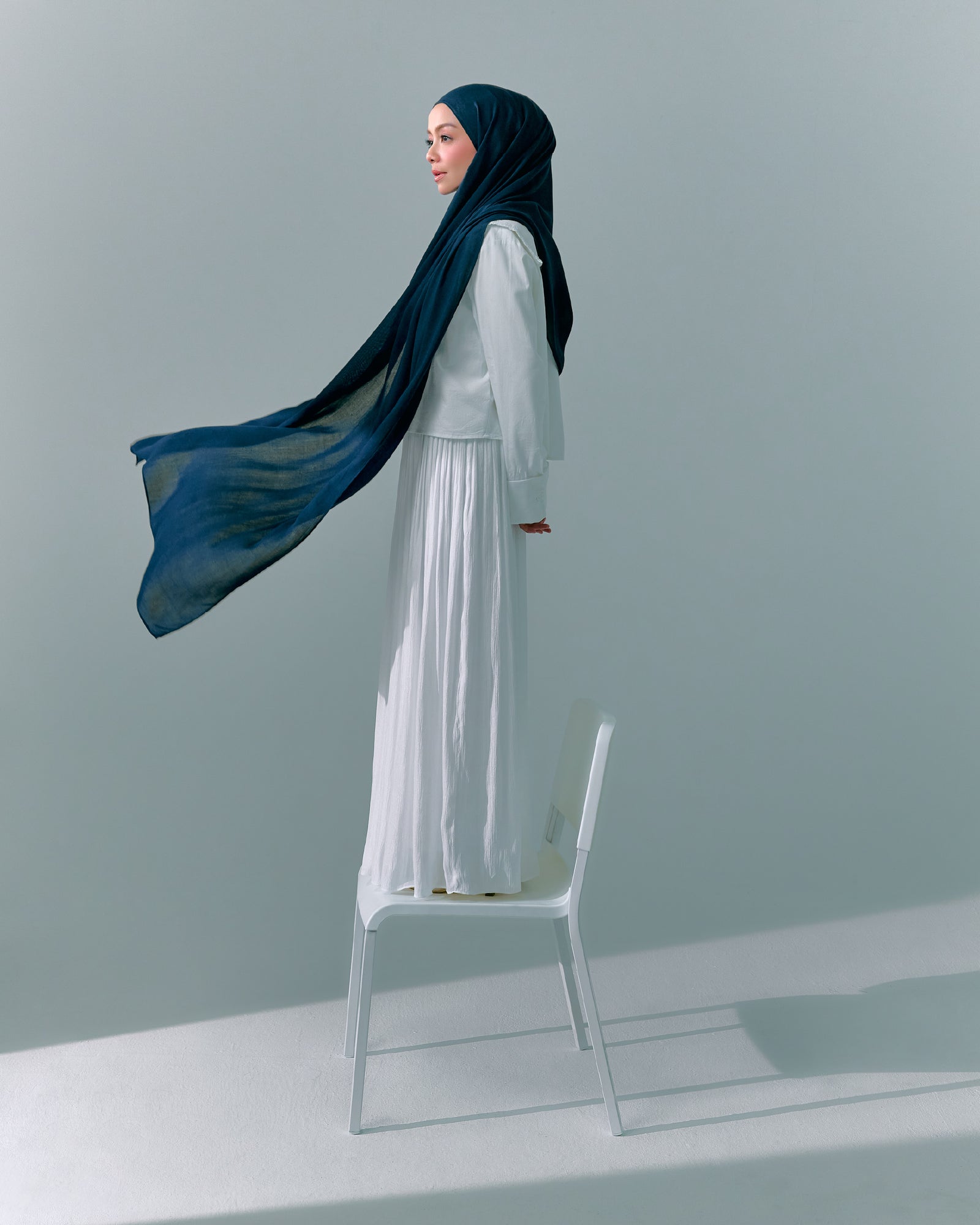 Cottn' Up Shawl - Blue