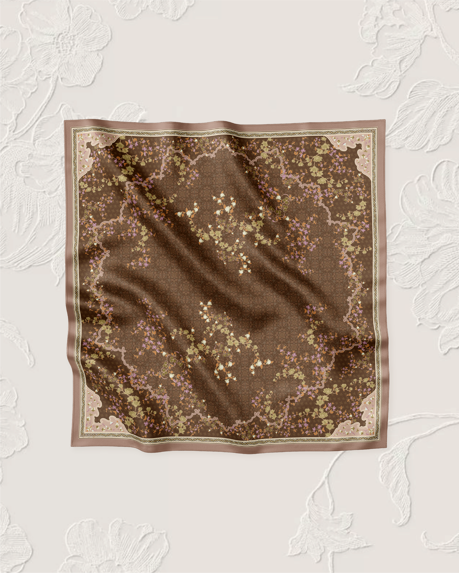 Adinda Voile Square - Brown