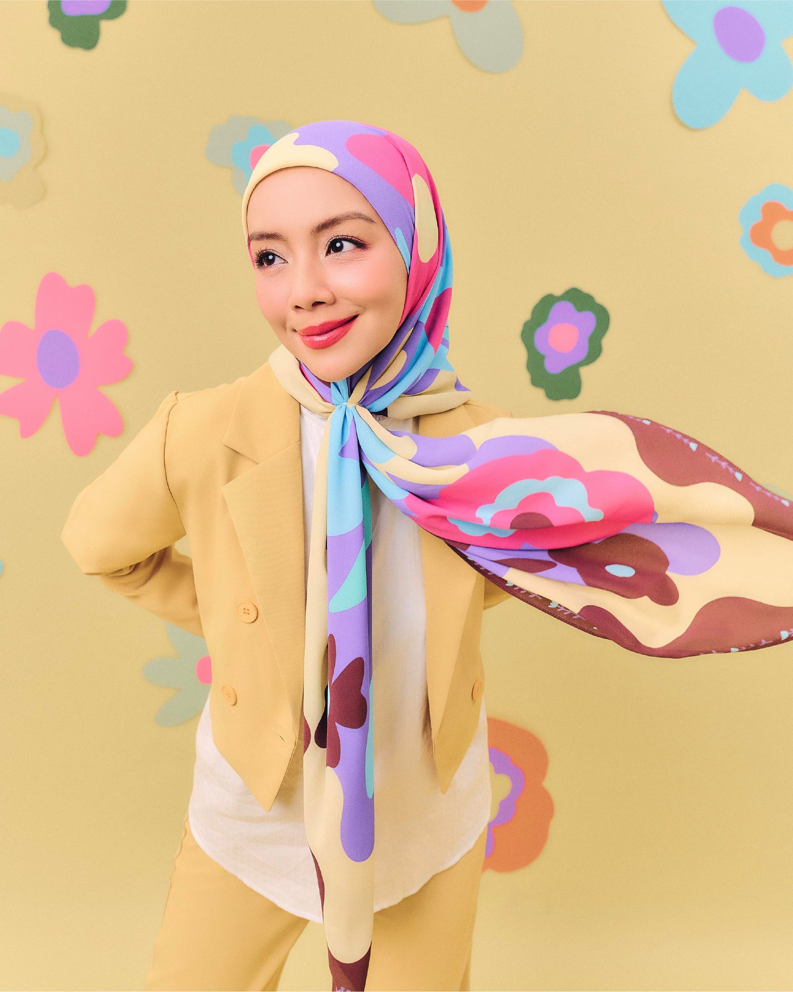 Bloom Pop Square - Brown