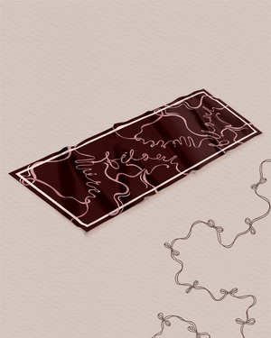 Petite Bow Satin Shawl - Burgundy