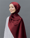 MF Matte Satin Shawl - Burgundy