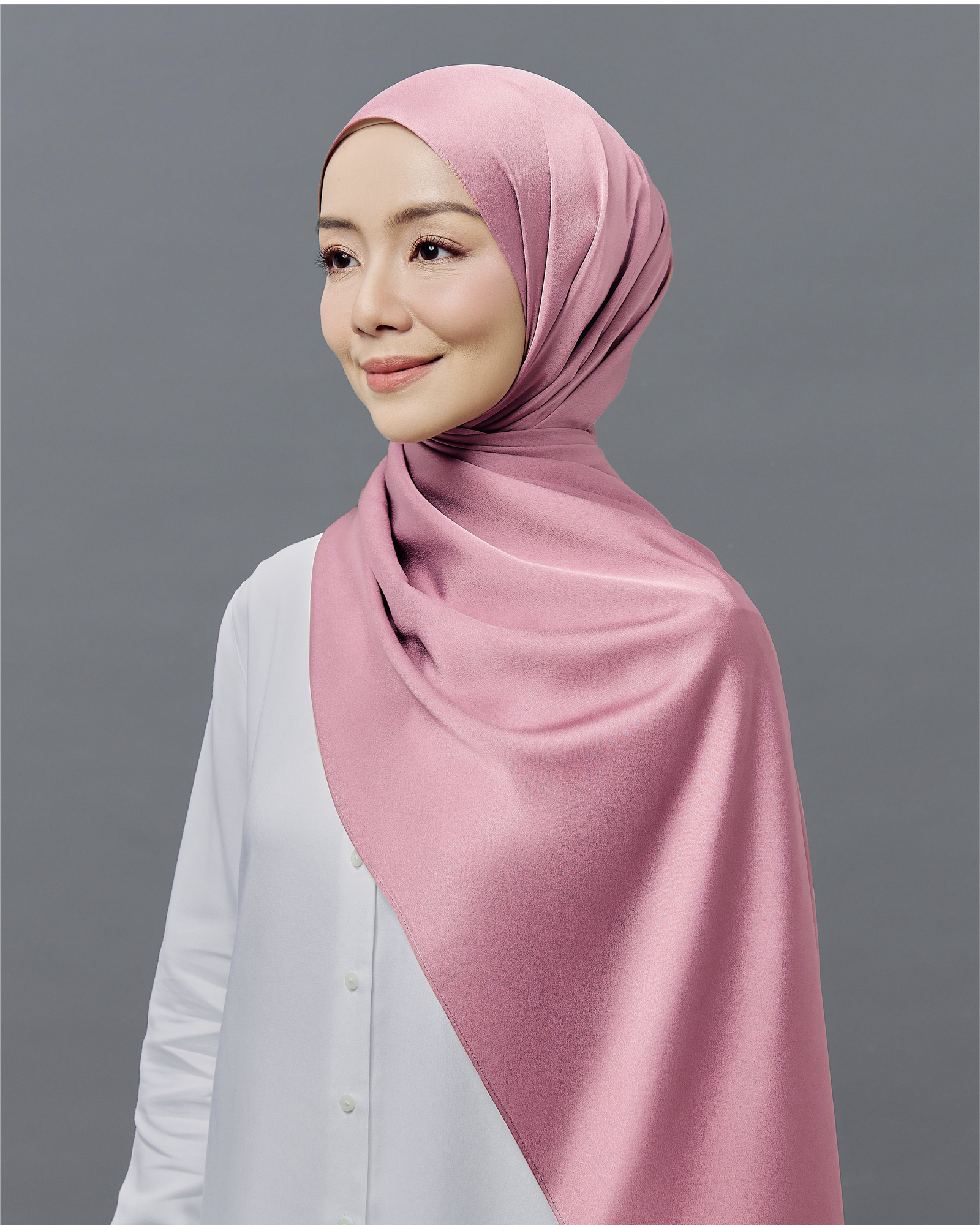 MF Matte Satin Shawl - Pink