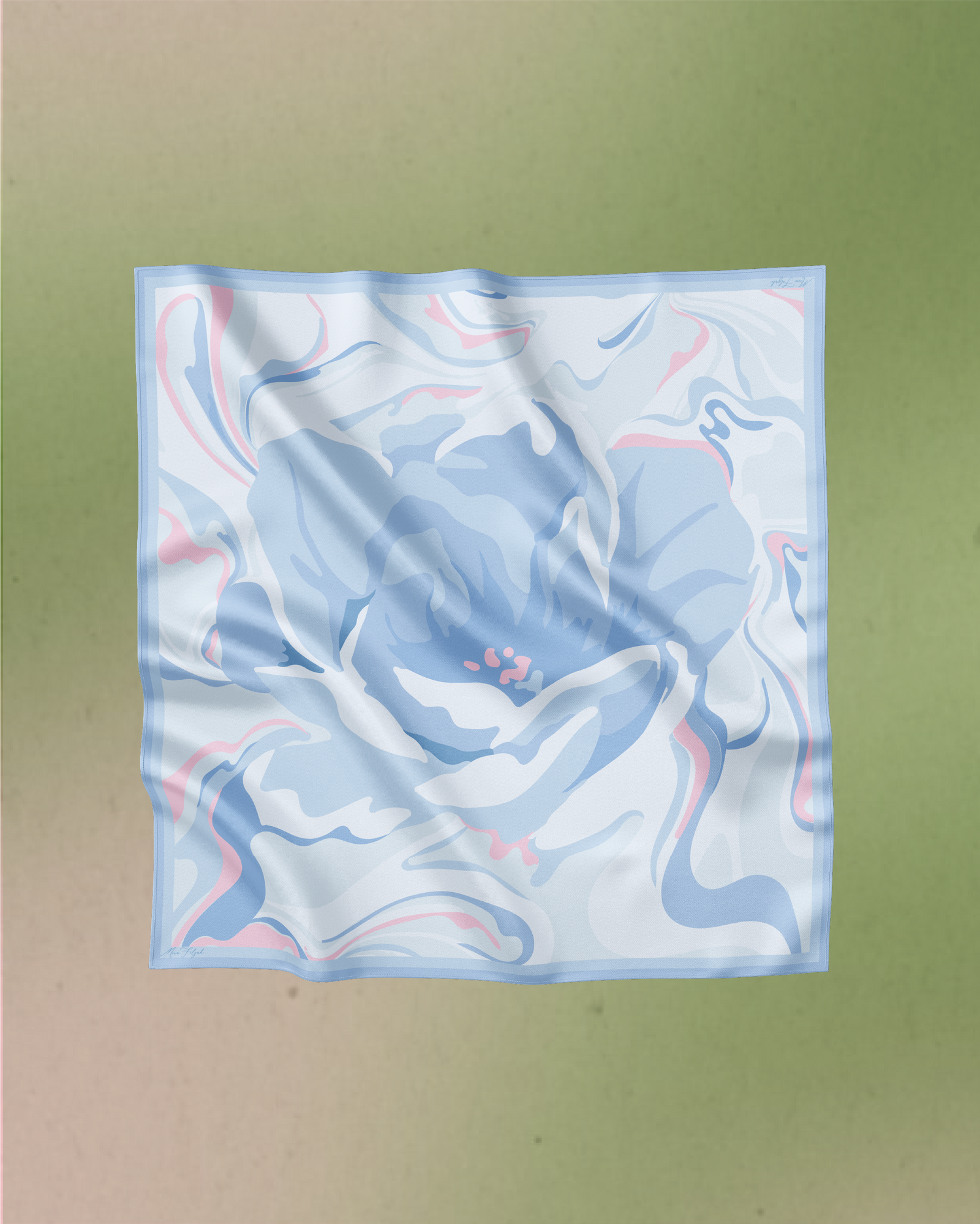 Juwita Satin Square - Sky Blue