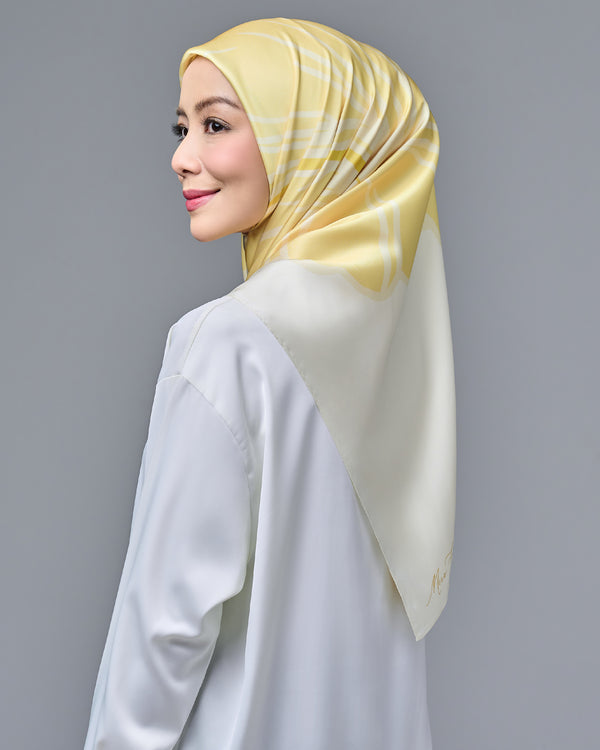 Semarak Satin Square - Kuning - Mira Filzah