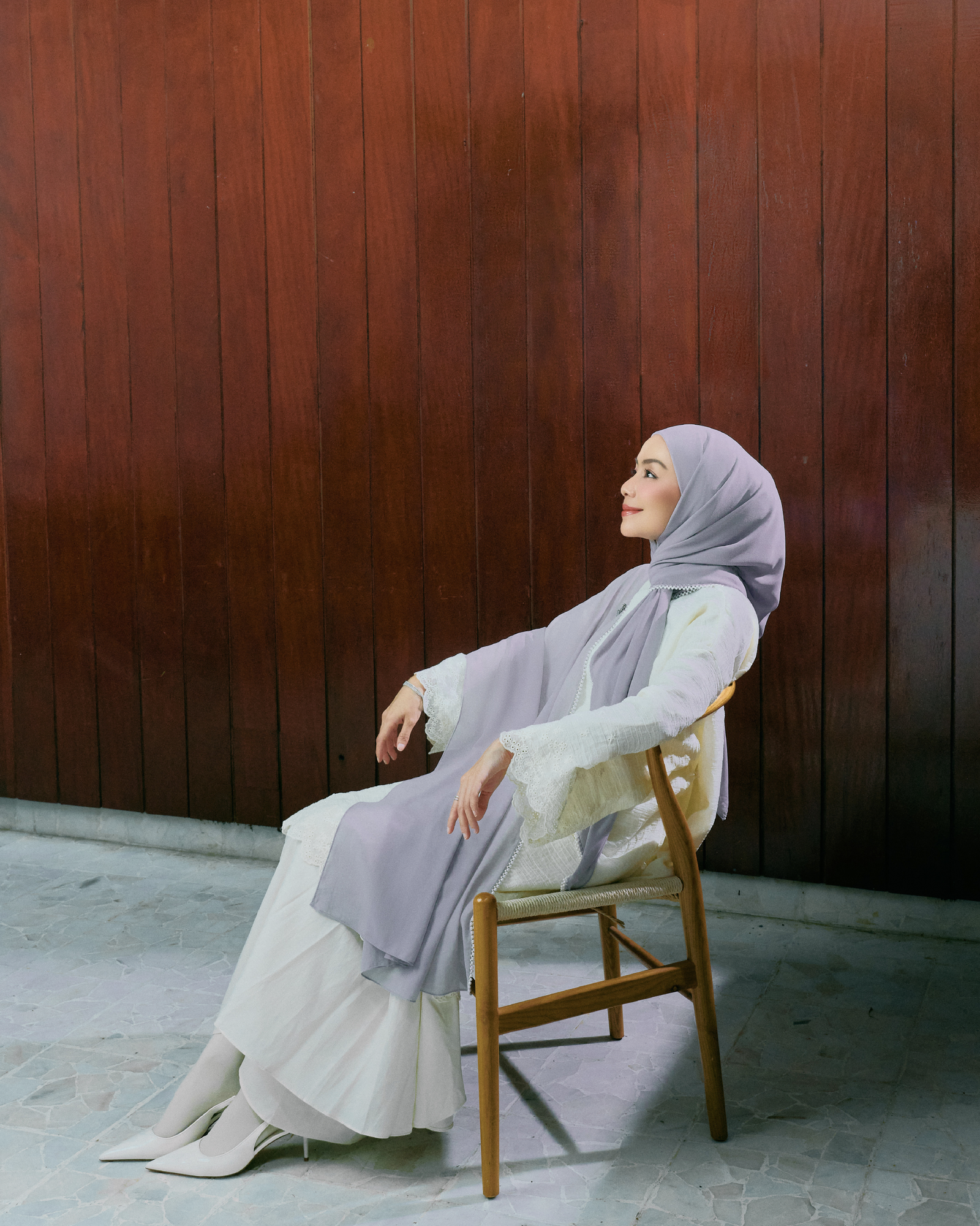 Suri Beaded Square - Dusty Purple