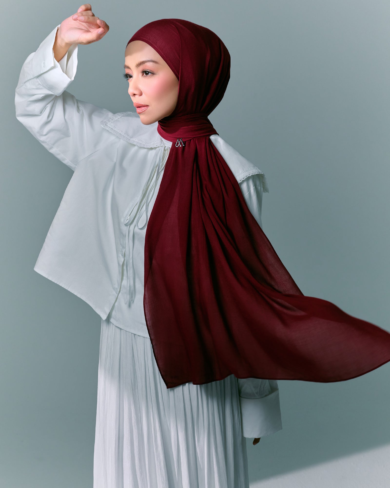 Cottn' Up Shawl - Maroon