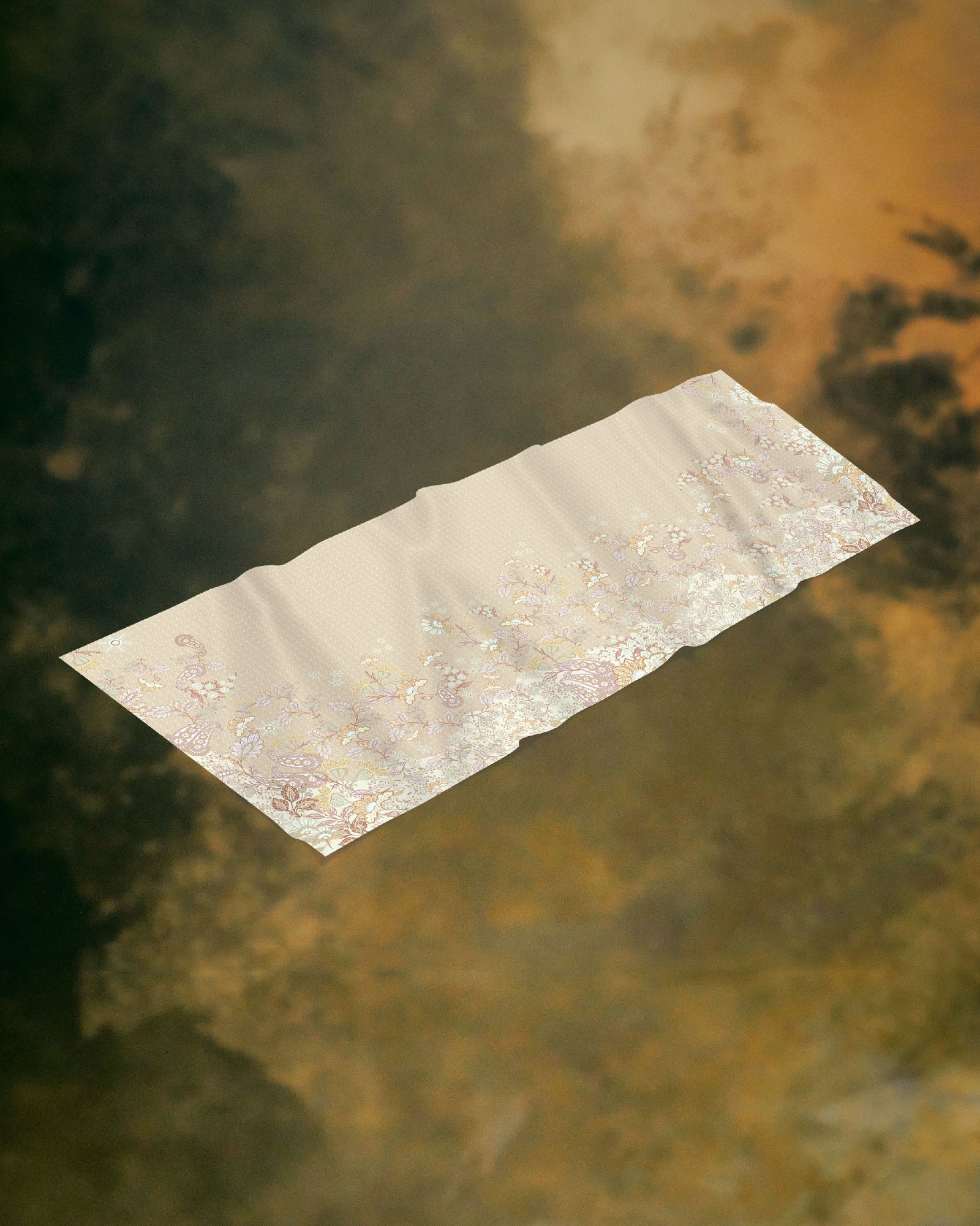 Mastani Satin Shawl - Cream