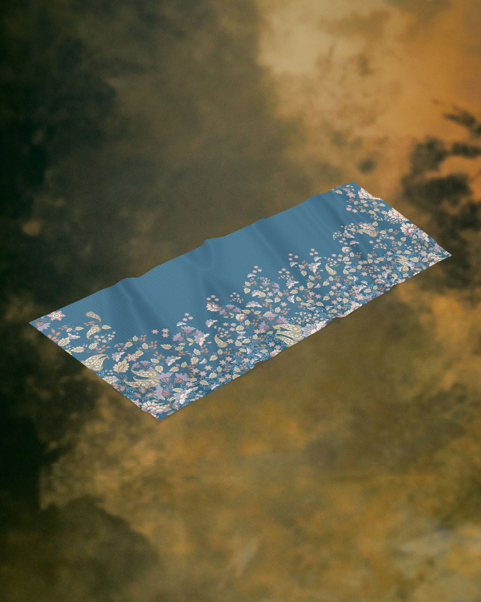 Mastani Satin Shawl - Sapphire