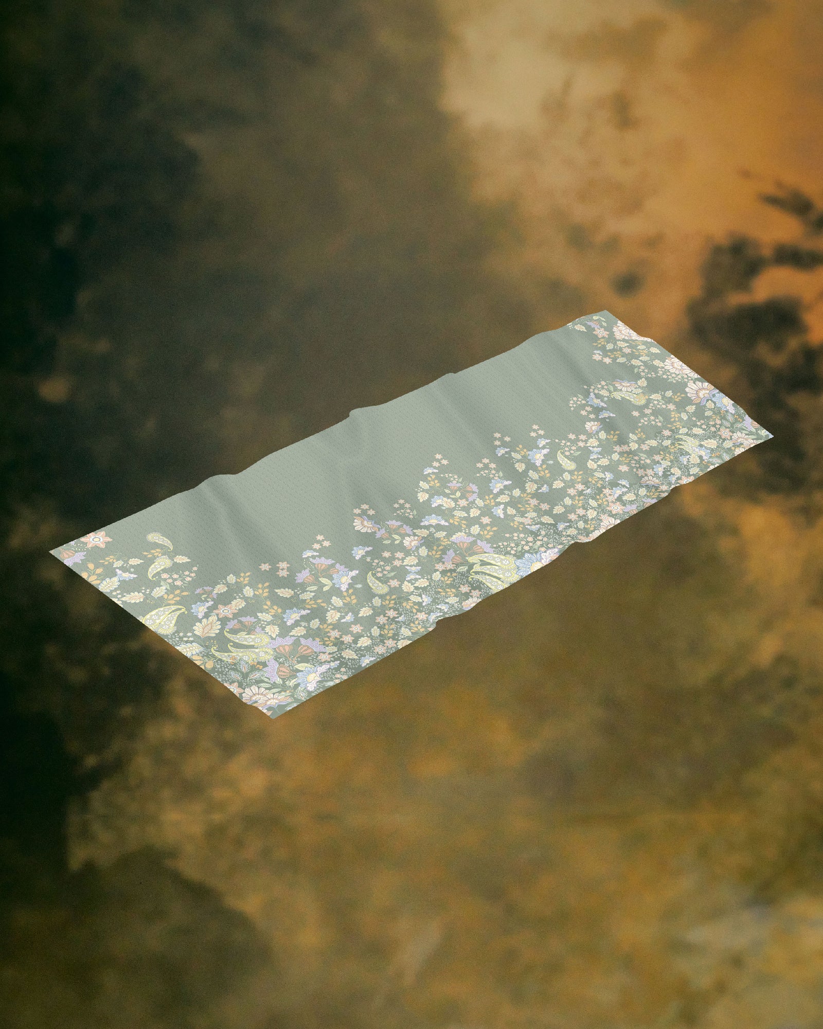 Mastani Satin Shawl - Sea Grass