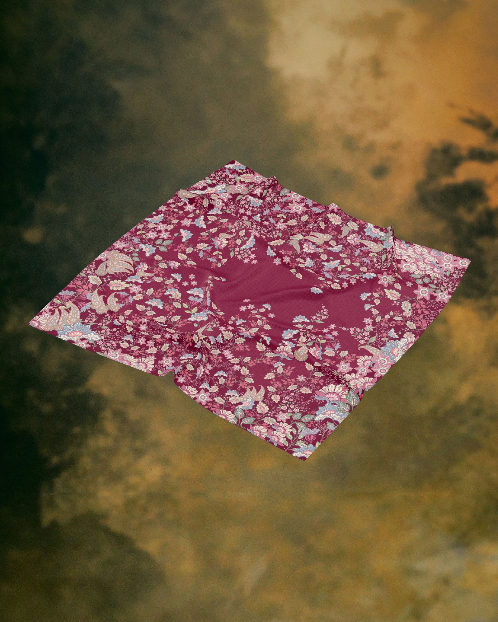 Mastani Satin Square - Red Rose