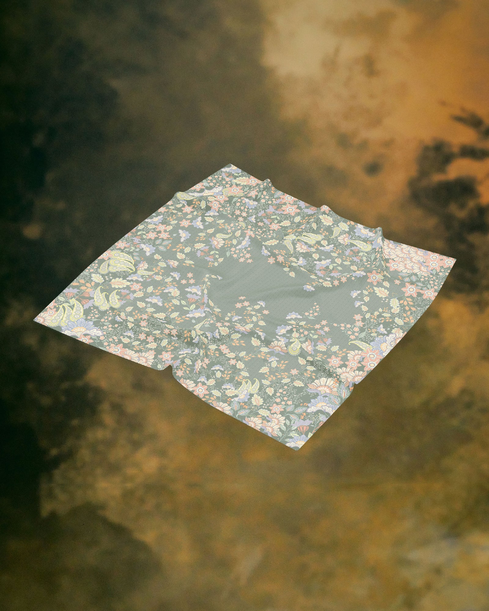 Mastani Satin Square - Sea Grass