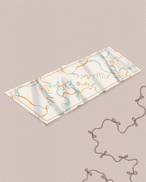 Petite Bow Satin Shawl - Orange