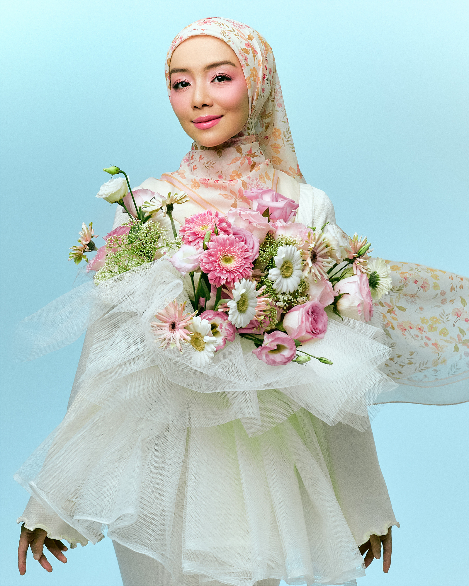 Blooming Belle Square - Peach