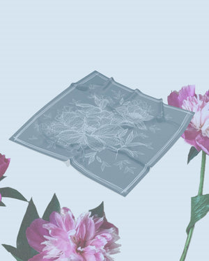 Peony Square - Dusk Blue