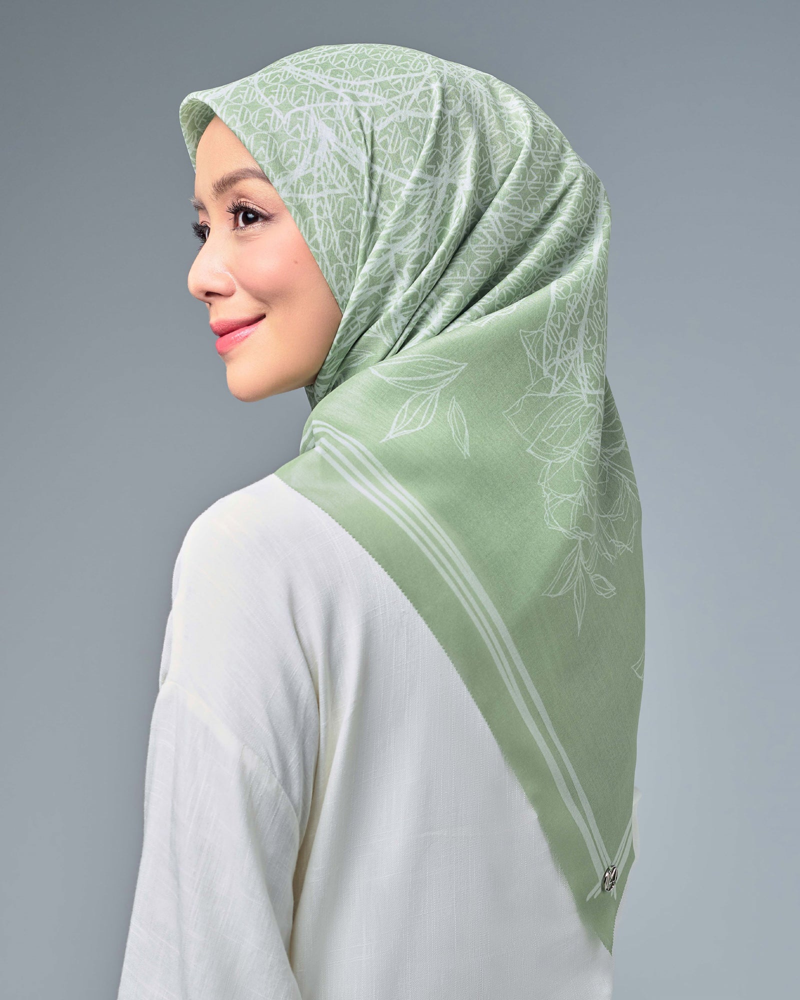 Peony Square - Jade Lime