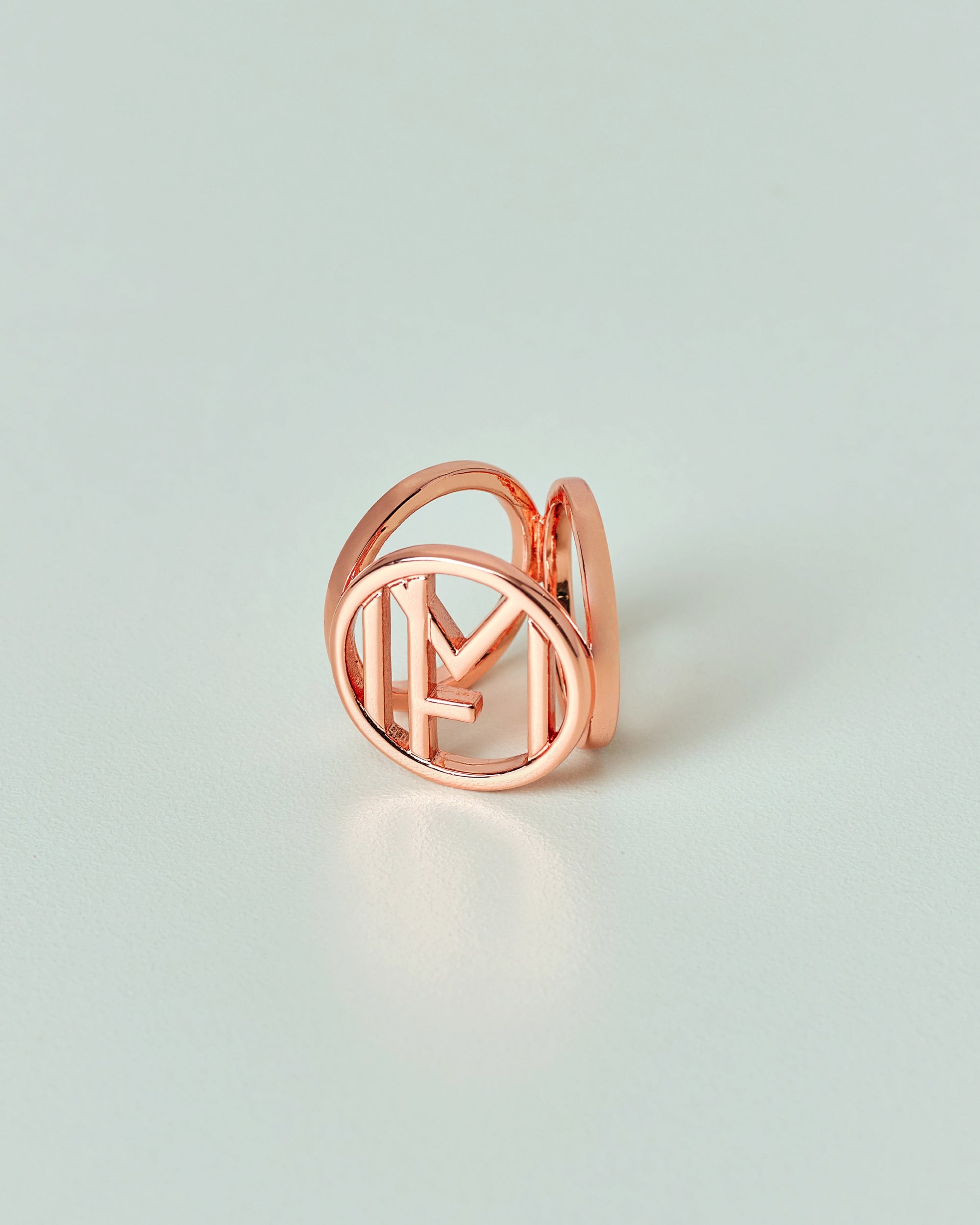 MF Ring Brooch - Rose Gold