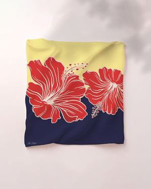 Semarak Satin Square - Biru Kuning