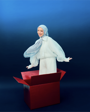 Empat Voile Square - Sky Blue